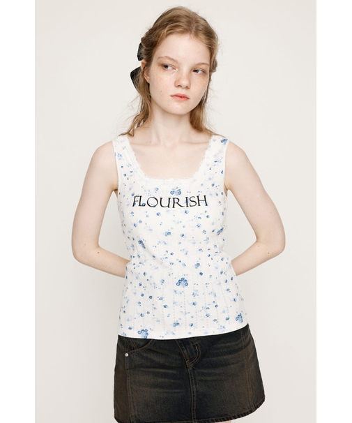 FLOWER PRINT タンクトップ