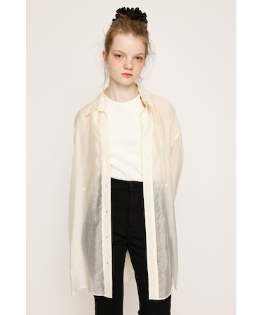 SHEER BACK TUCK シャツ