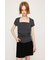 SQUARE NECK CUT トップス