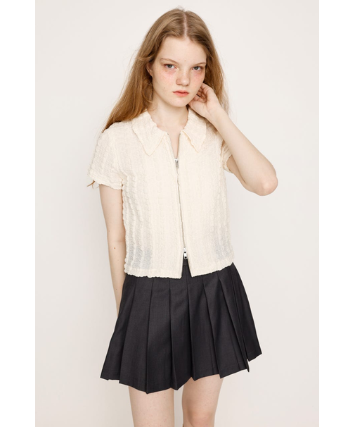 FRONT ZIP JQ トップス