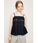 PLEATS DENIM CAMI トップス