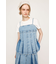 PLEATS DENIM CAMI トップス