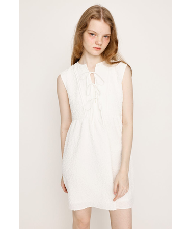 FLOATING CLOTH RIBBON N／S ショートワンピース