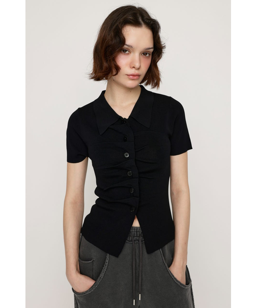 FRONT BUTTON KNIT トップス