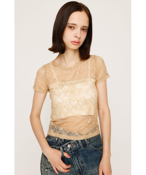 CUT LACE EMBROIDERY Tシャツ