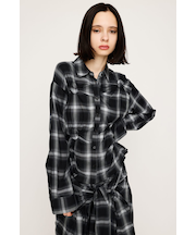 CHECK KNOT DETAIL シャツ