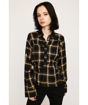 CHECK KNOT DETAIL シャツ