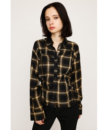 CHECK KNOT DETAIL シャツ