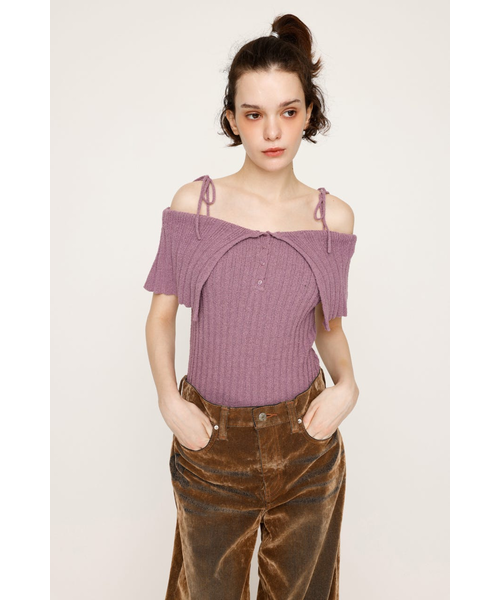 OFFSHOULDER RIB HG トップス｜スライの通販｜&mall（アンド