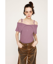 OFFSHOULDER RIB HG トップス