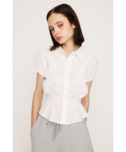 RANDOM SHIRRING S/SLEEVE トップス