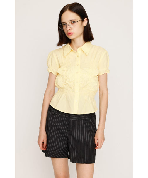 RANDOM SHIRRING S／SLEEVE トップス