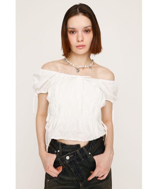 GATHER RIBBON ブラウス