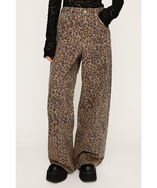 パンツ LEOPARD WIDE LEG PT-D LEOPARD WIDE LEG PT-D｜スライの通販｜&mall（アンドモール