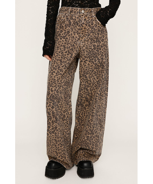 LEOPARD WIDE LEG PT-D