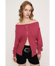 OFF SHOULDER SWEAT トップス