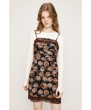 FLOWER LACE CAMI ショートワンピース