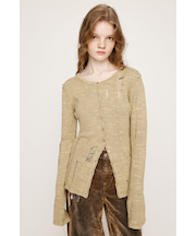 FRONT BUTTON CRASH カーディガン