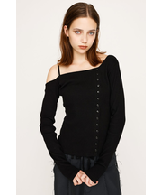ASYMMETRY BUTTON トップス