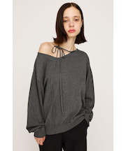 ASYMMETRY NECK LOOSE トップス