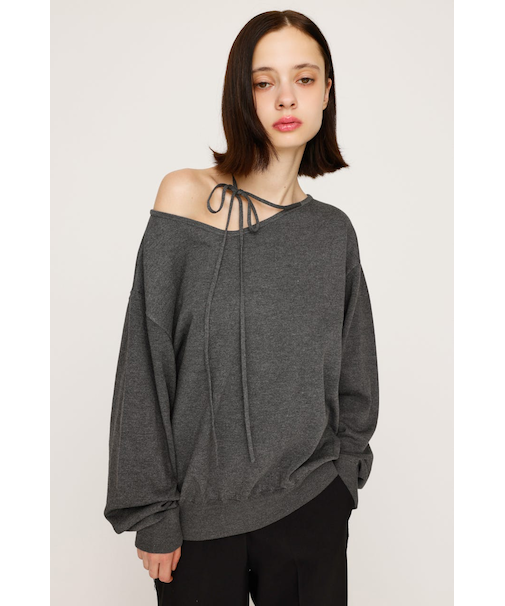 ASYMMETRY NECK LOOSE トップス