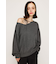 ASYMMETRY NECK LOOSE トップス