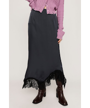 LACE SATIN ロングスカート