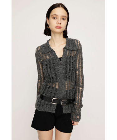 DAMAGE KNIT カーディガン