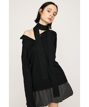HG KNIT ASYMMETRY トップス
