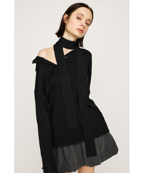 HG KNIT ASYMMETRY トップス