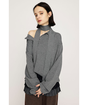 HG KNIT ASYMMETRY トップス