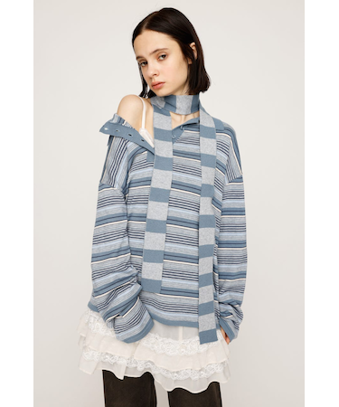 HG KNIT ASYMMETRY トップス