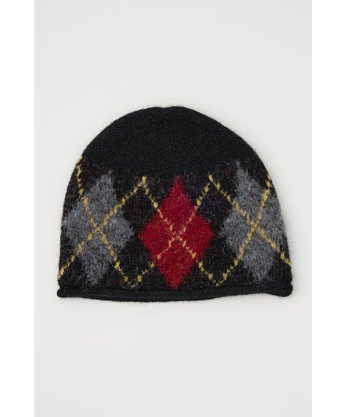 ARGYLE JQ KNIT BEANIE