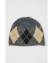 ARGYLE JQ KNIT BEANIE