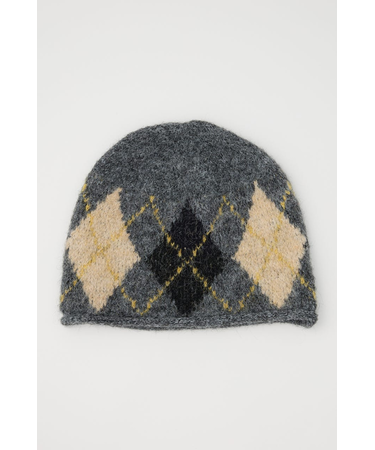 ARGYLE JQ KNIT BEANIE