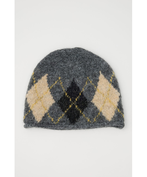 ARGYLE JQ KNIT BEANIE