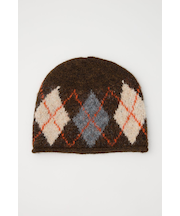 ARGYLE JQ KNIT BEANIE