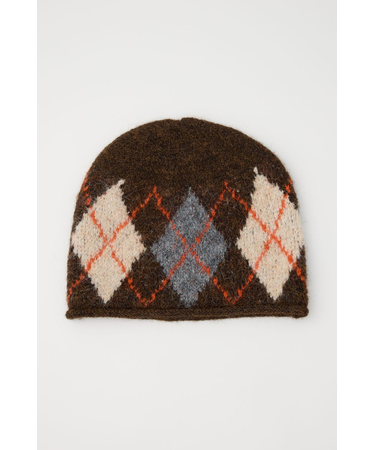 ARGYLE JQ KNIT BEANIE