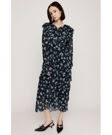 SHEER FRILL L／ドレス
