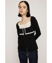 LACE DOCKING KNIT トップス
