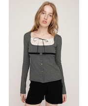 LACE DOCKING KNIT トップス