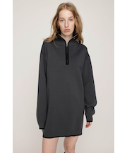 HALF ZIP HN KNIT ショートワンピース