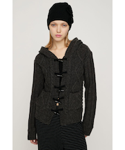 TOGGLE BUTTON CABLE KNIT カーディガン