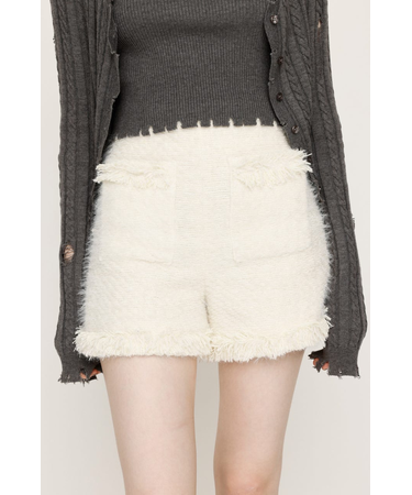 FLUFFY TWEED ショートパンツ