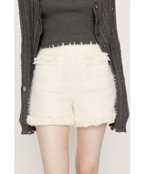 FLUFFY TWEED ショートパンツ