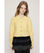 RIBBON BUTTON SHAGGY カーディガン