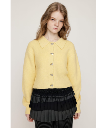 RIBBON BUTTON SHAGGY カーディガン