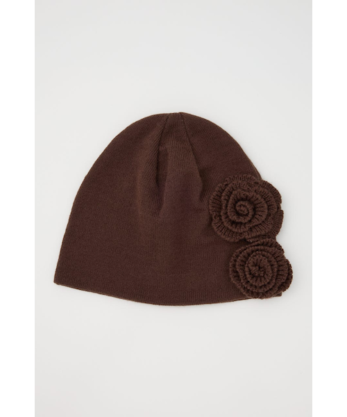 FLOWER MOTIF KNIT BEANIE｜スライの通販｜&mall（アンドモール）三井