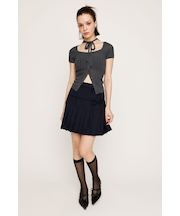 DOUBLE RIBBON PLEATS スカート