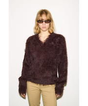 【THROW】SHAGGY V／N TUCK PUFF トップス